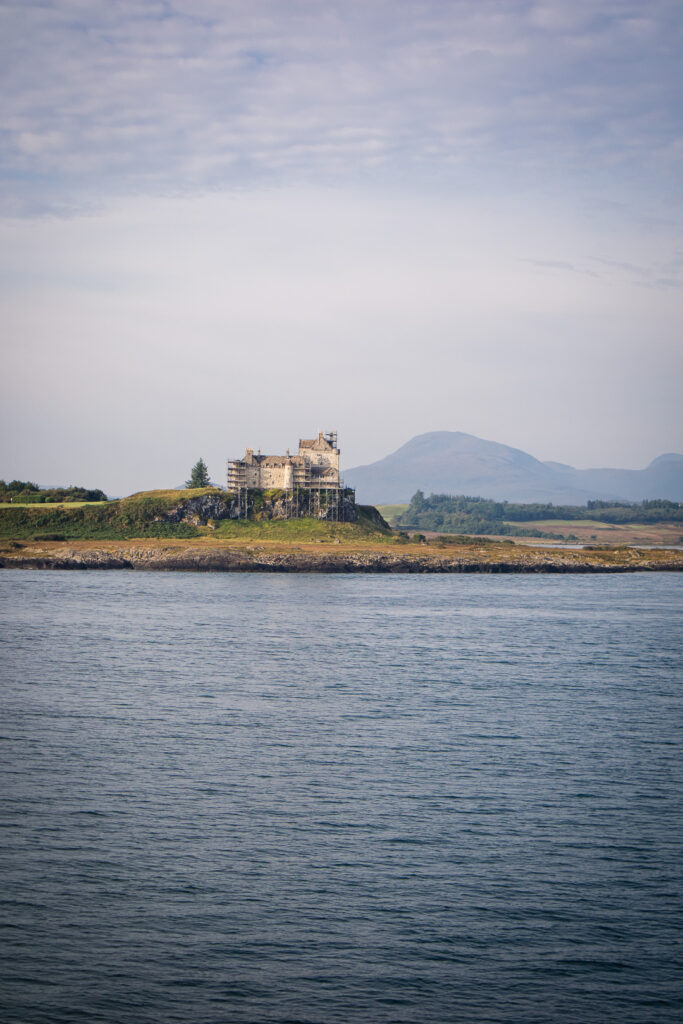 Duart Castle of the Isle of Mull from the ferry