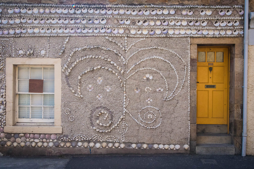 shell decorated house in anstruther, East Neuk of Fife, Scotland