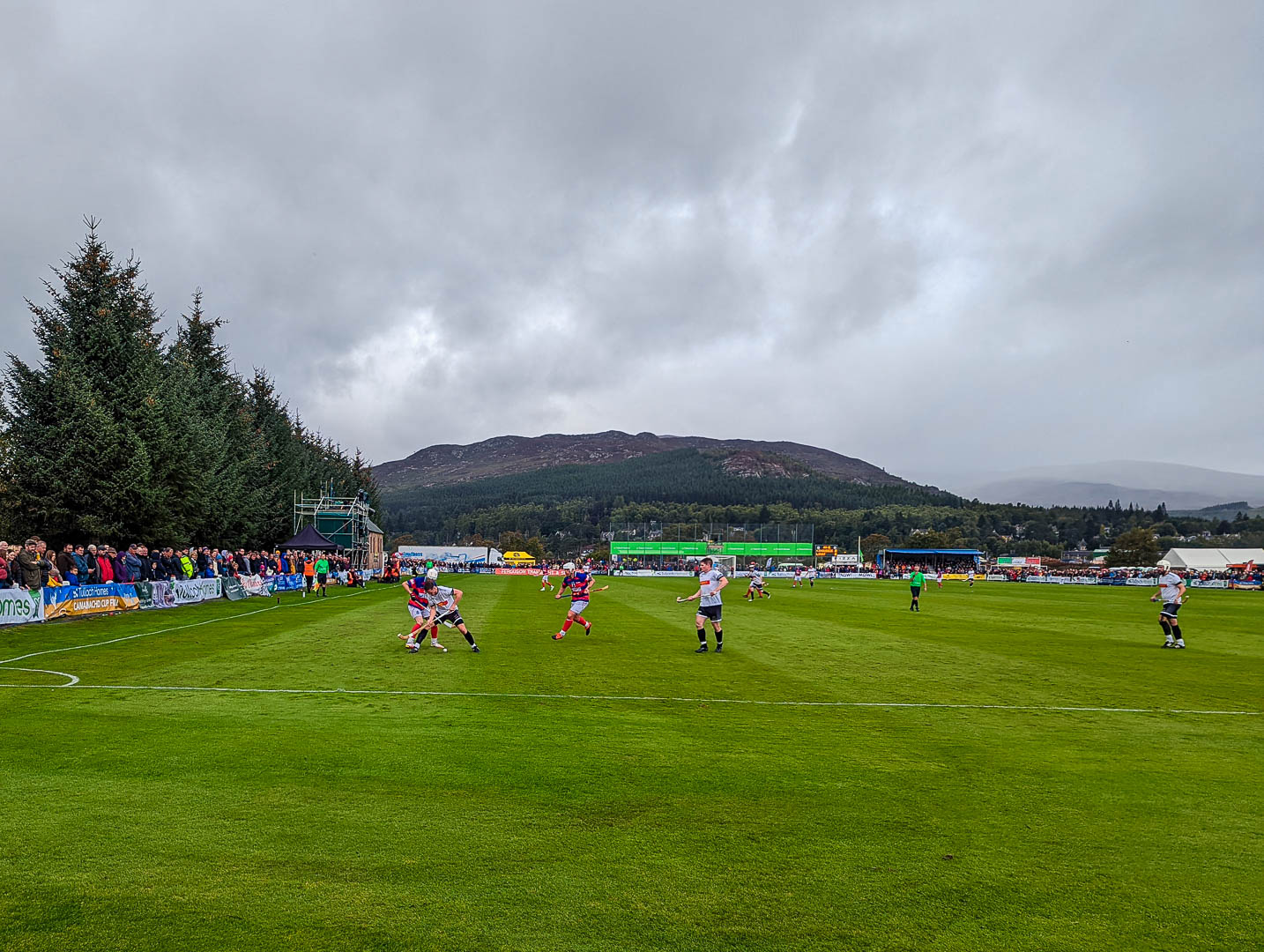 A Shinty game at The Dell in Kingussie